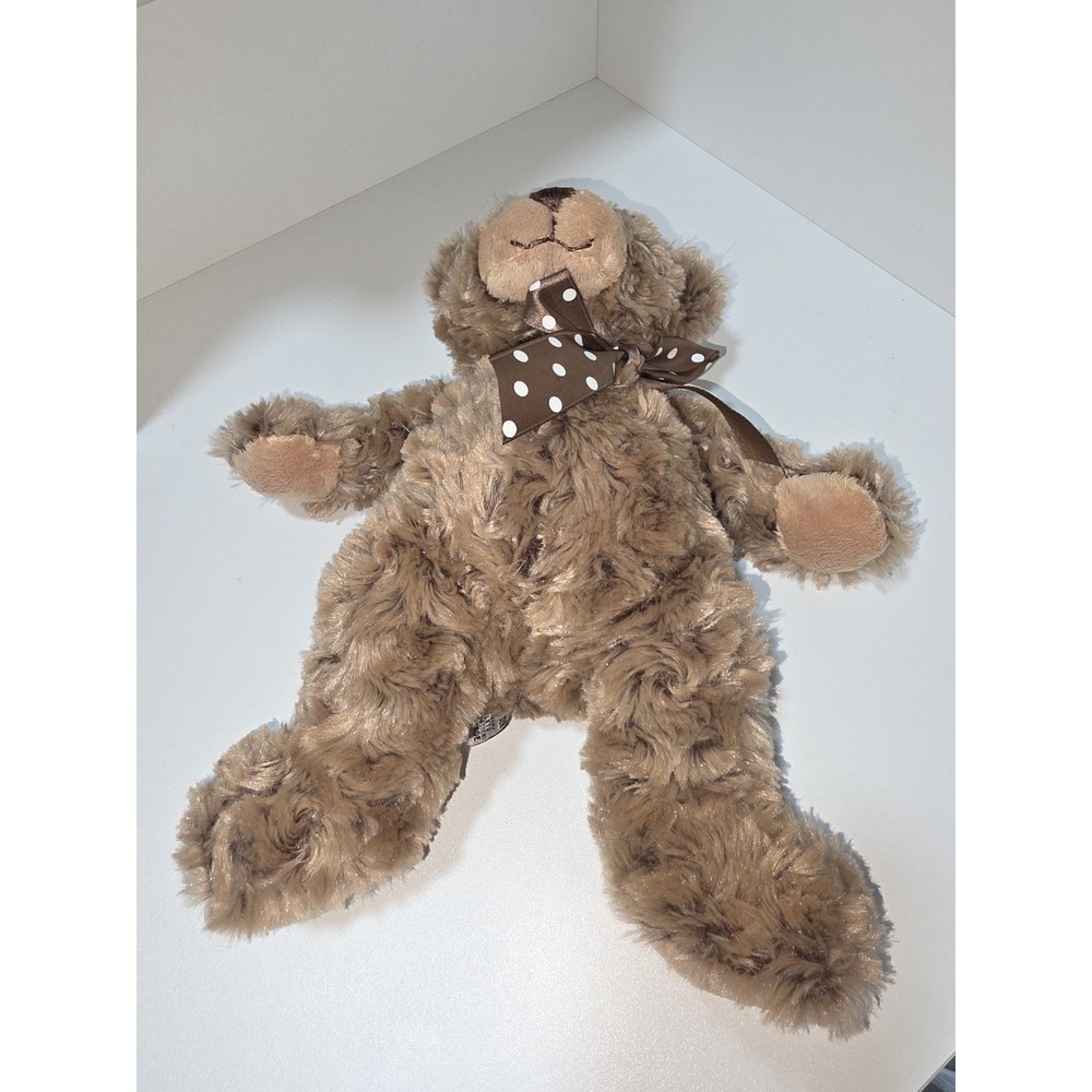 Ganz Brown Plush Teddy Bear with Polka Dot Bow –‎ 11" Soft Stuffed Animal Toy - Picture 3 of 10